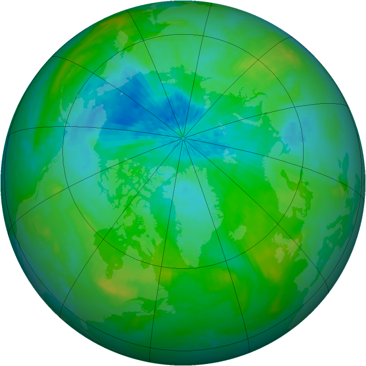 Arctic ozone map for 23 August 2004